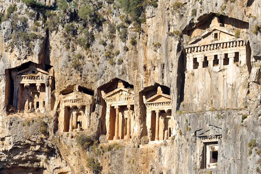 Dalyan Caunos Rock Tombs, Turquía