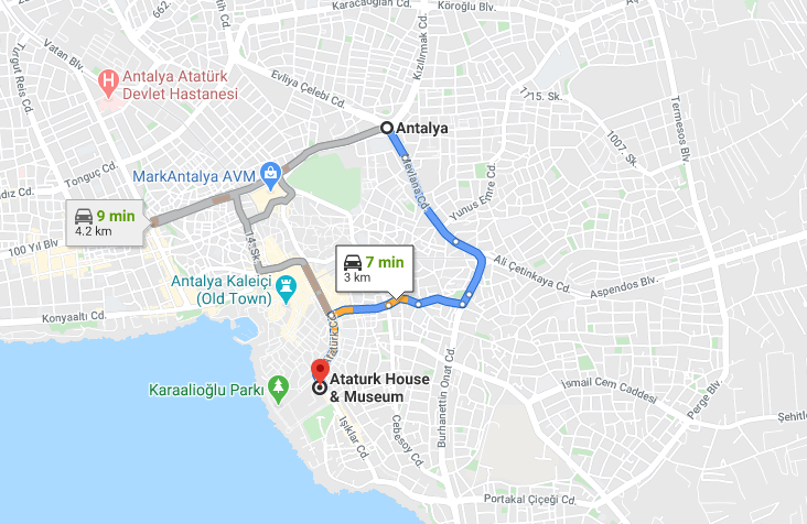 Cómo llegar a Ataturk House Museum, Turquía desde Antalya