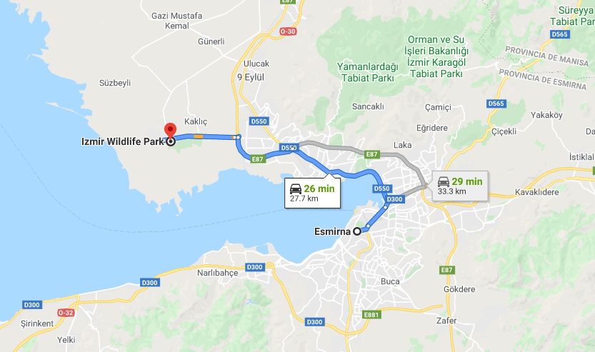 Cómo llegar a Izmir Wildlife Park, Turquía, desde Esmirna 