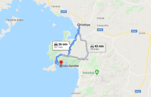 Cómo llegar a la Isla Gemiler, Turquía desde Fethiye
